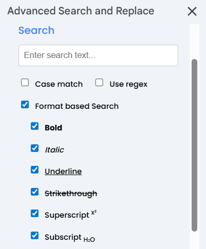Format-Based Text Search