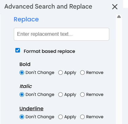 Replace