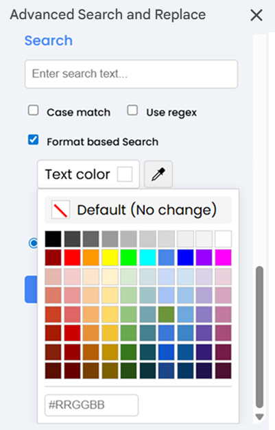 Text Color Search