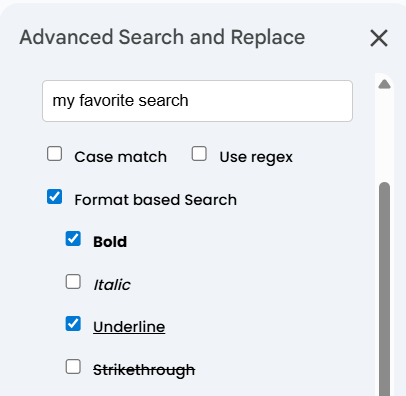 My favorite search